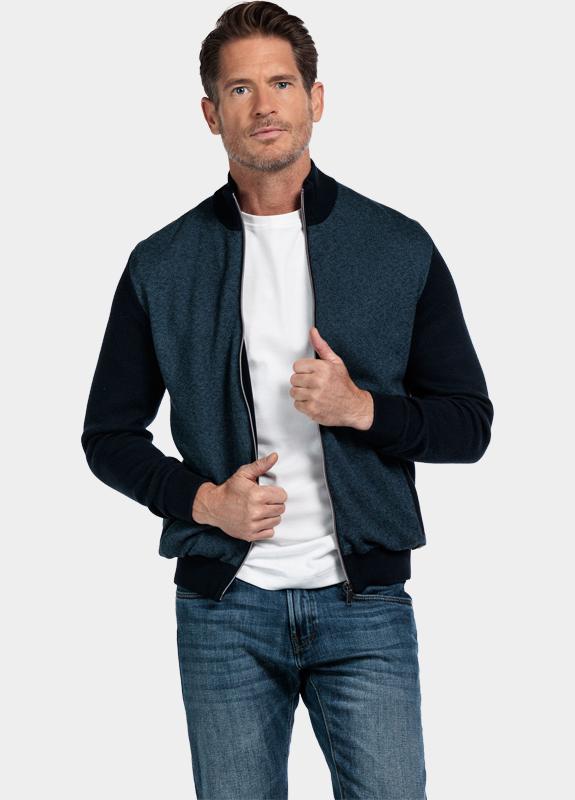Baileys Vest Blauw Lined Cardigan Zip 522190/60