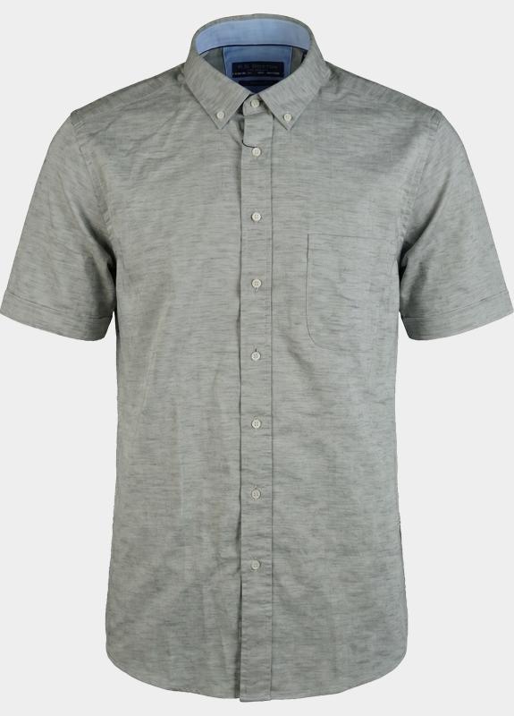 R.B. Boston overhemd korte mouw heren Groen Marshall SS Button Down 616670/71