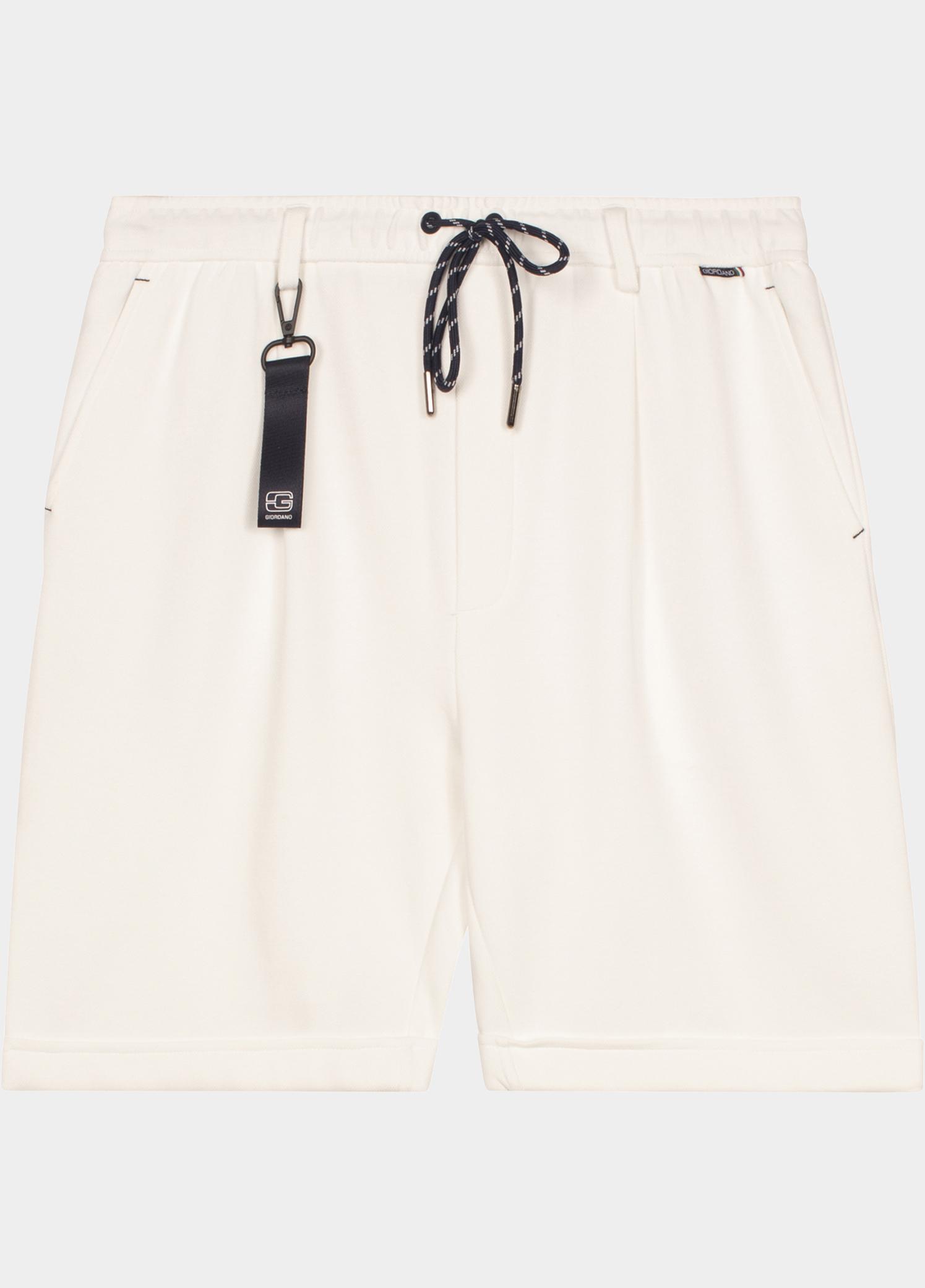 Giordano Korte Broek heren Wit Salina short Double Face Inte 611121/10