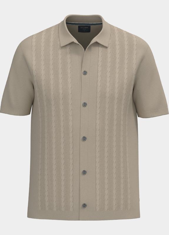 Olymp overhemd korte mouw heren Beige  531212/21