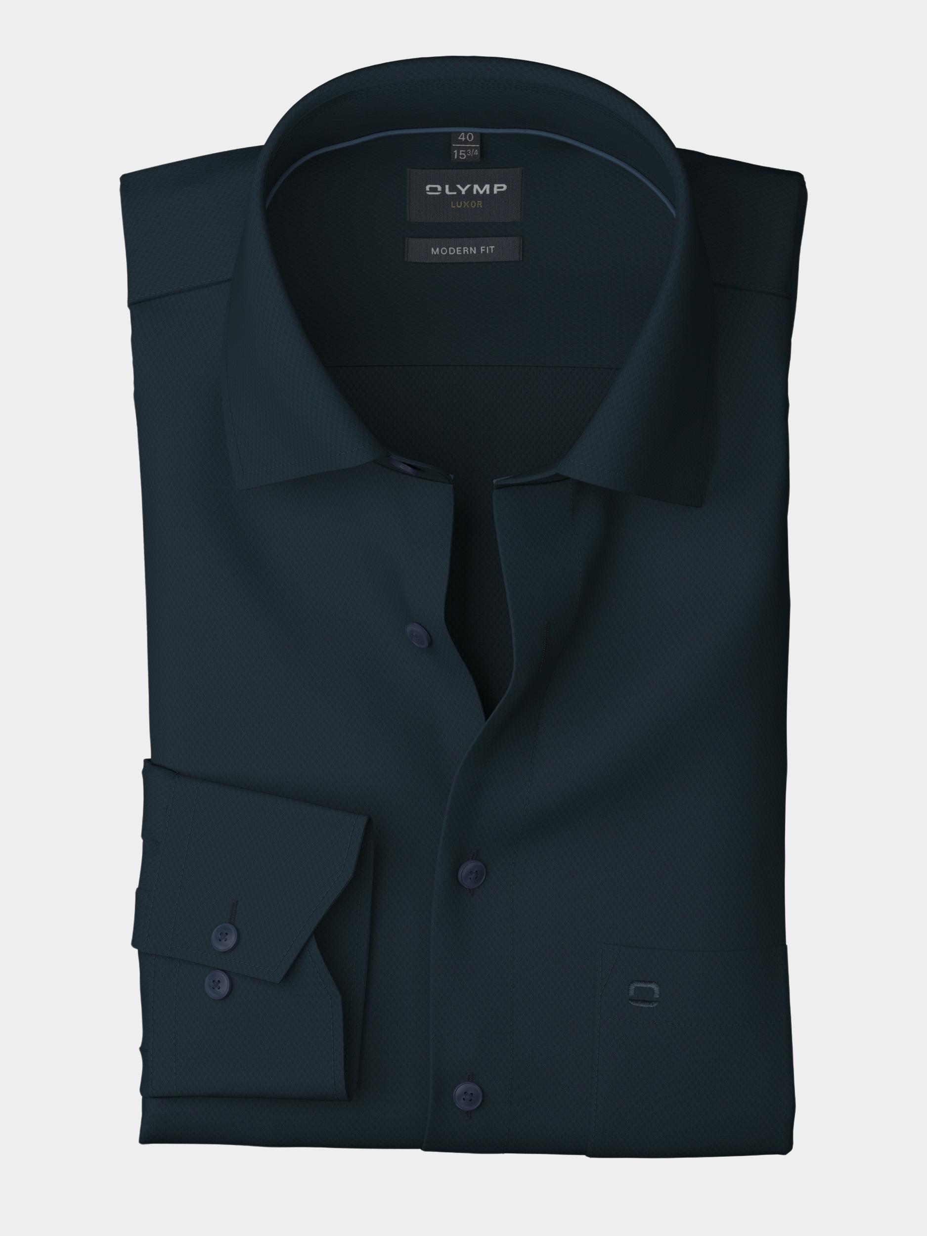 Olymp Business hemd lange mouw Blauw Luxor 128084/14