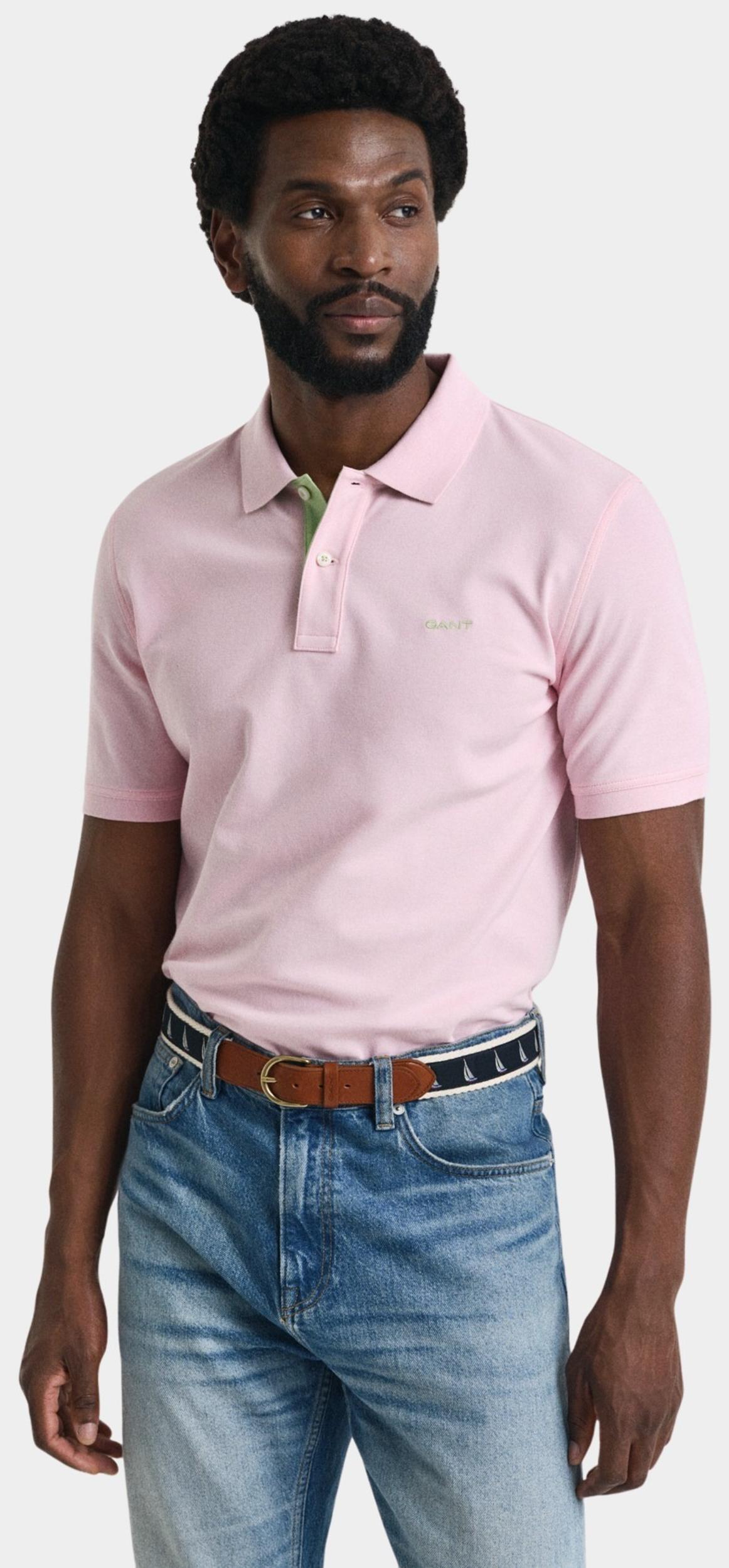 Gant Polo korte mouw Roze Contrast Pique SS Polo 2062026/637