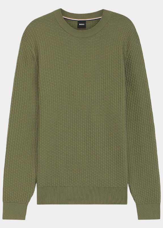 BOSS Black Pullover Groen H-Imberto 10273062 01 50545283/314 BOSS Black Pullover Groen H-Imberto 10273062 01 50545283/314