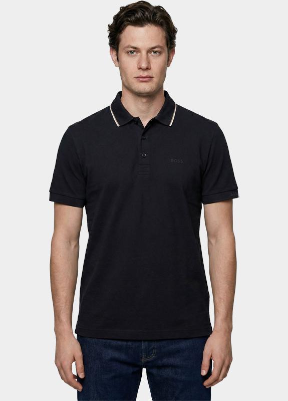 BOSS Green Polo korte mouw Blauw PL_GOC Birdie Paule 10272836 50559365/402