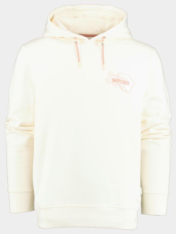Supply & Co. Sweater Beige Far Hoodie With Chestprint 22312FA01/620 cream