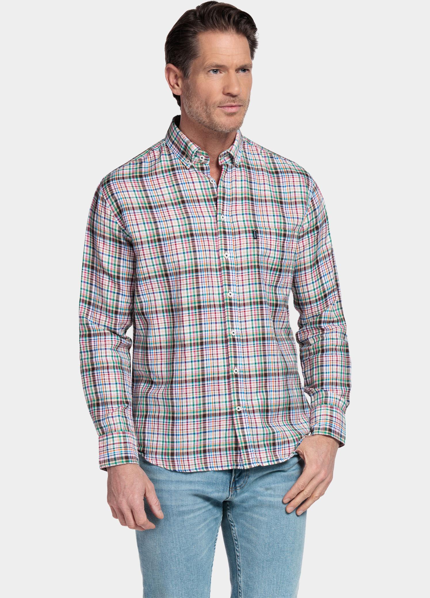 Giordano Overhemd heren Rood Brando Long Sleeve Button Dow 617307/30