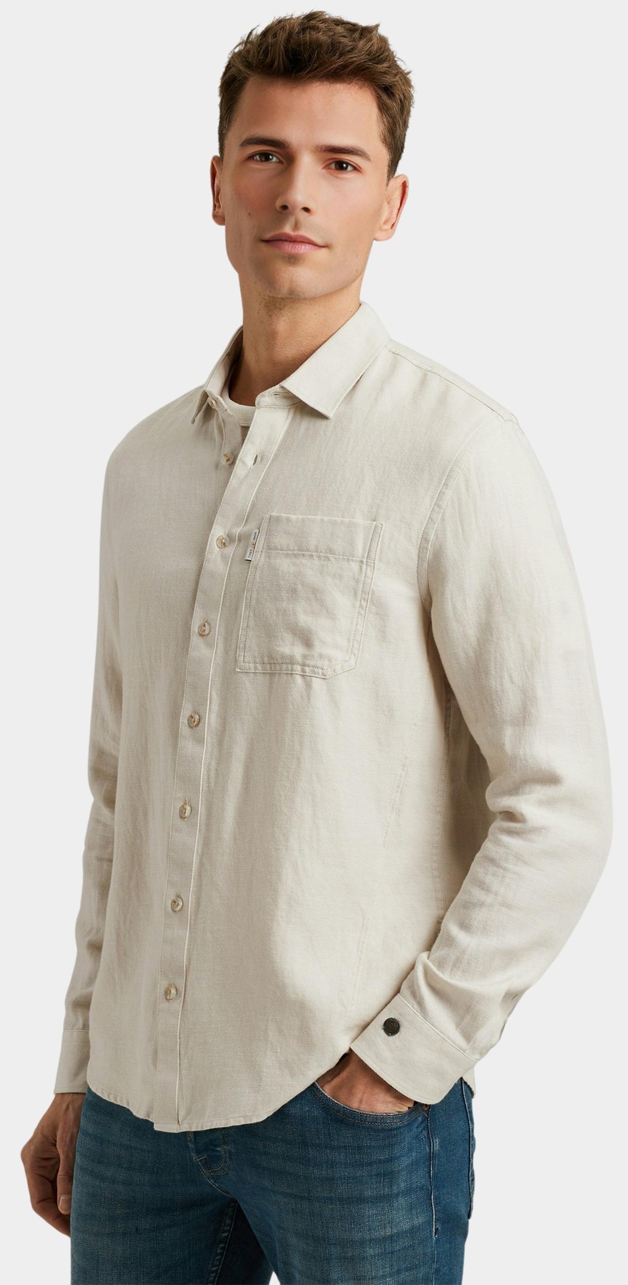 Cast Iron Casual hemd lange mouw Beige Long Sleeve Shirt Co Li YD Tw CSI2504264/7014