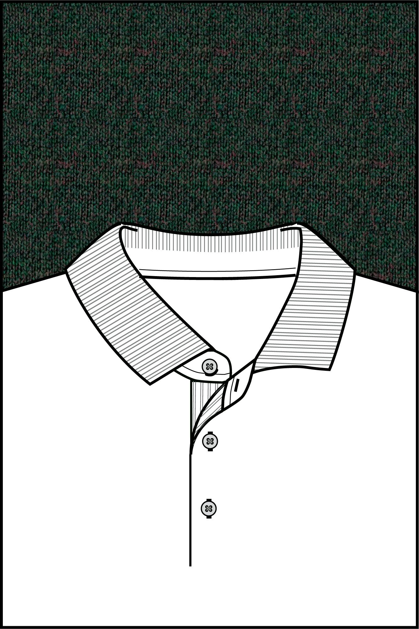 Baileys Polo lange mouw Groen Pullover Polo Collar - Placke 520063/79