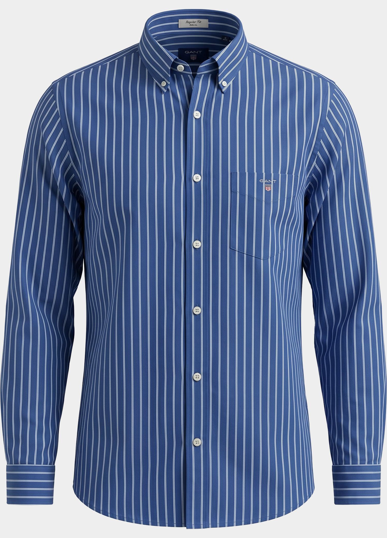 Gant Overhemd heren Blauw Klassiek poplin overhemd met 3262031/436