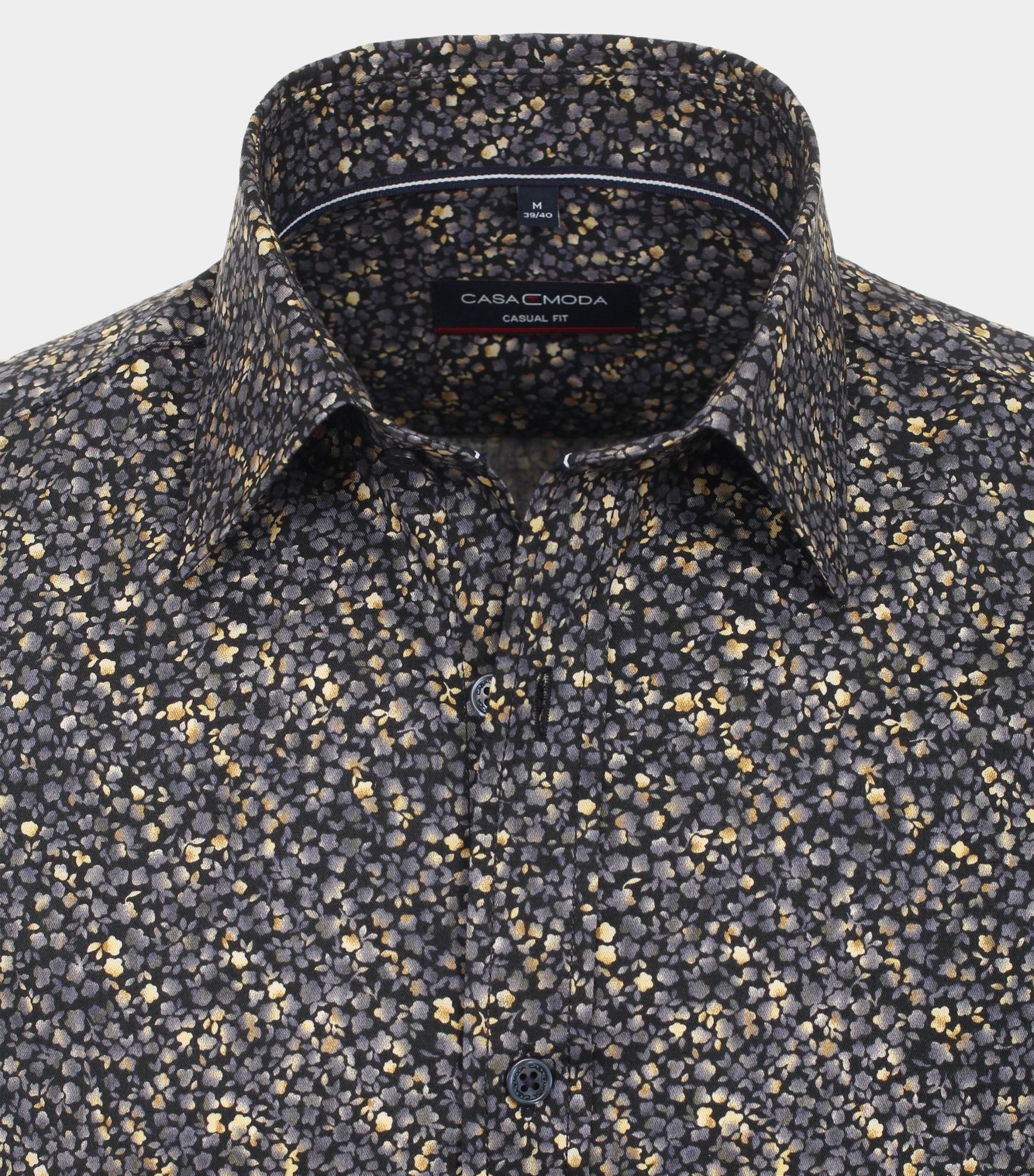 Casamoda Casual hemd lange mouw Groen Kent Casual Fit 434111300/300