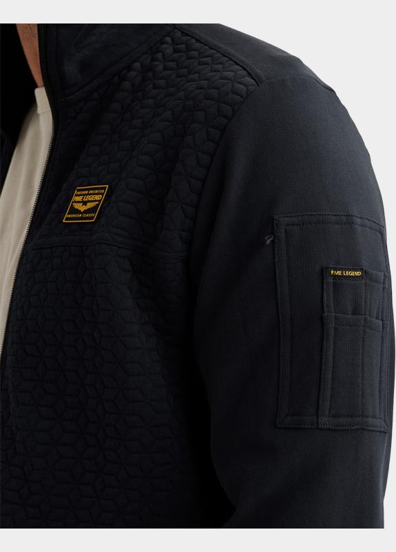 PME Legend Vest Blauw Zip jacket jacquard interlock PSW2602475/5281