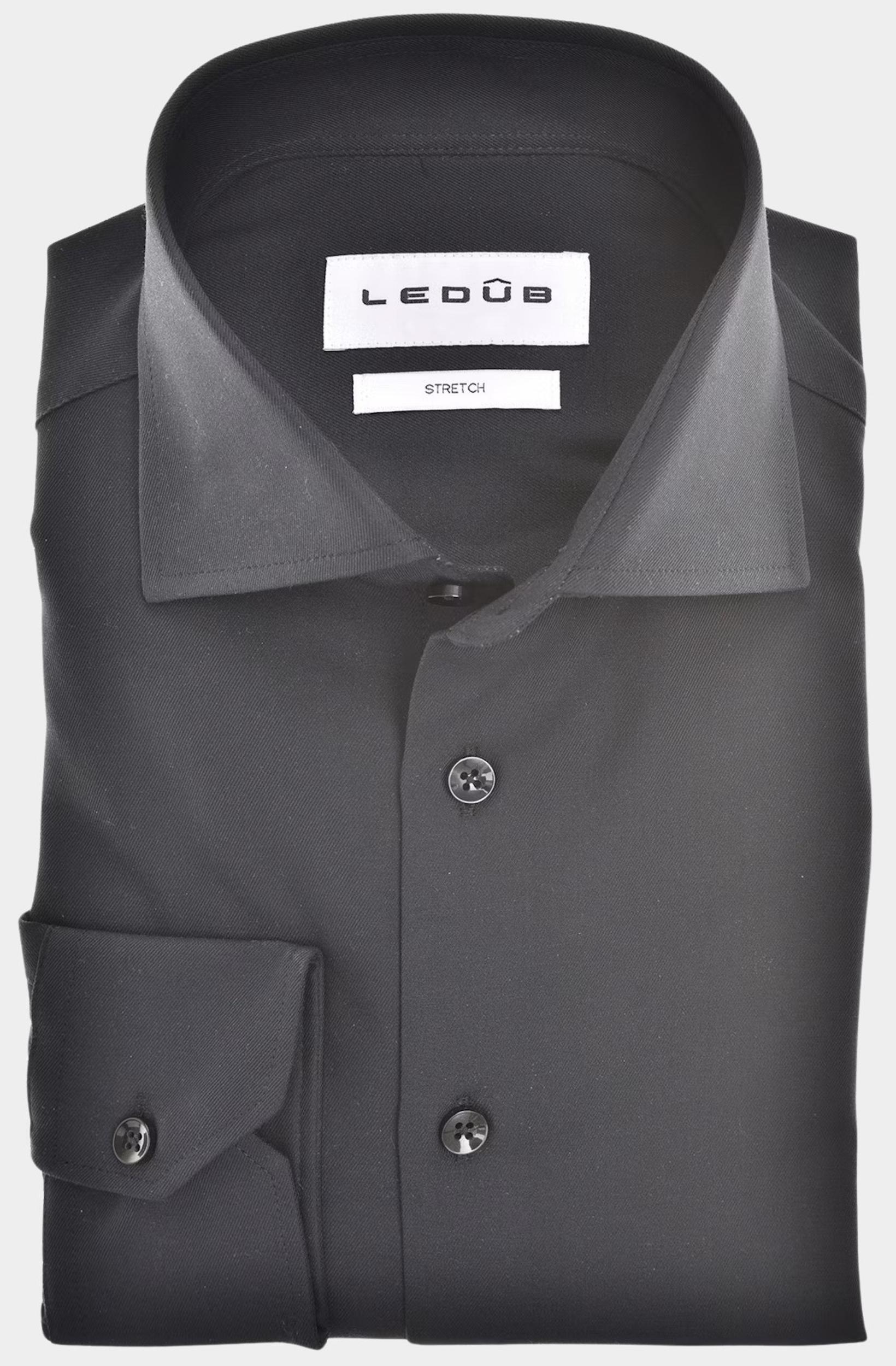 Ledub Business hemd lange mouw Zwart LE24304 MFN5 0323516/290-000-000