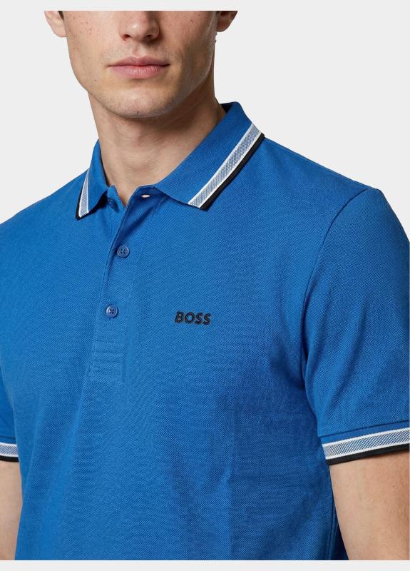 BOSS Green Polo korte mouw Blauw Paddy 10241663 01 50469055/429