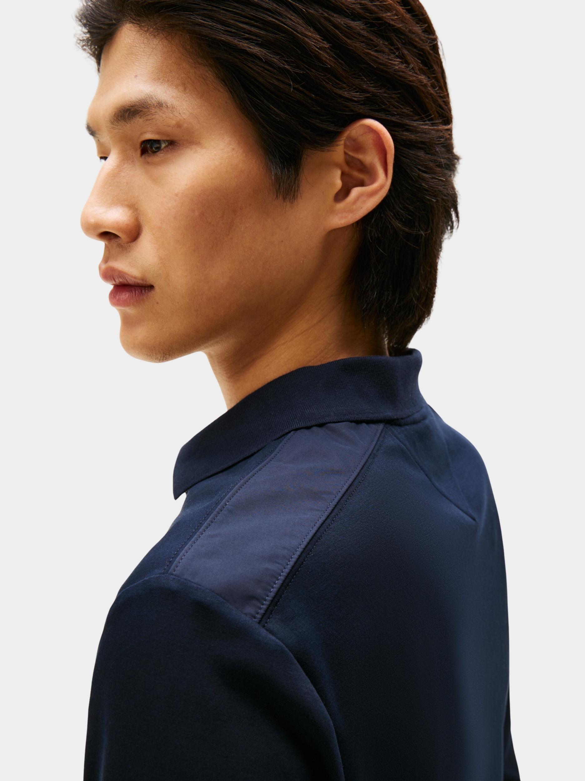 Tommy Hilfiger Polo lange mouw Blauw MIXED MEDIA REG POLO MW0MW42078/DW5