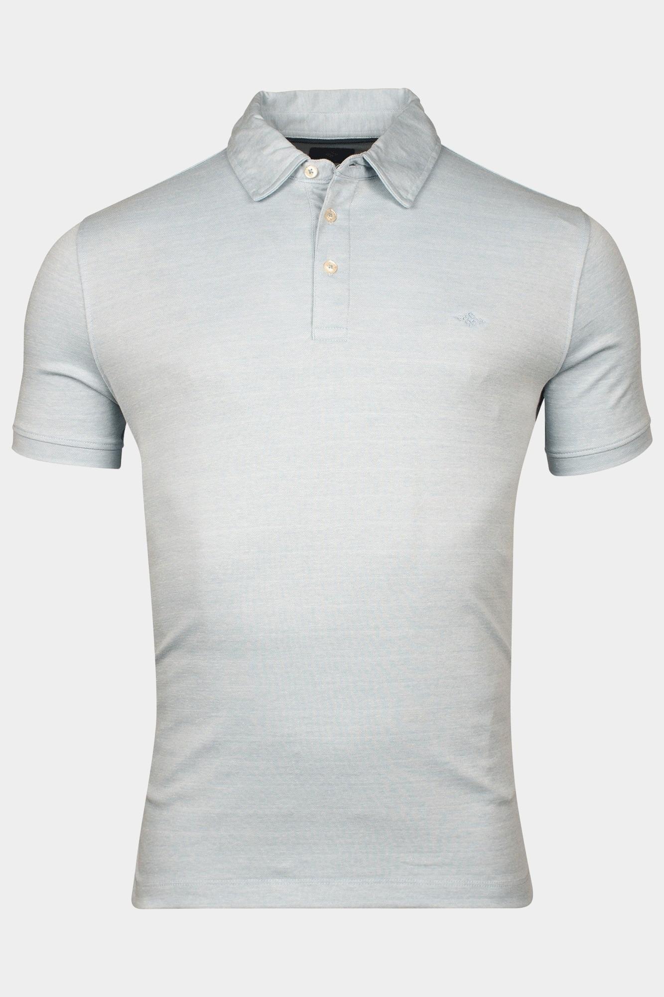 Baileys Polo korte mouw Blauw Poloshirt 2-tone Pique 515278/97