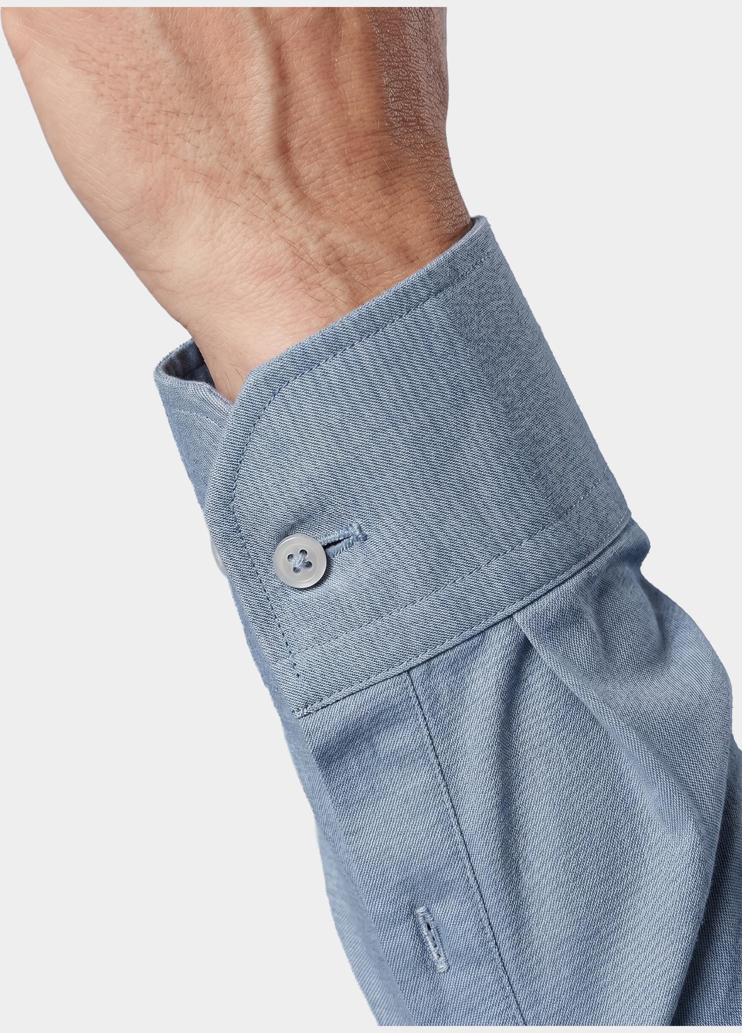 Venti Business hemd lange mouw Blauw Kent Modern Fit Jerseyflex 123963800/100