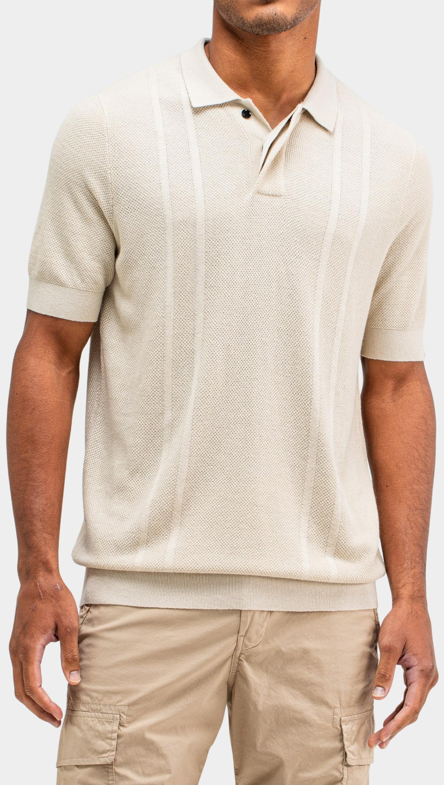 Butcher of Blue Polo korte mouw Beige Ripley Knit Polo M2516017/618