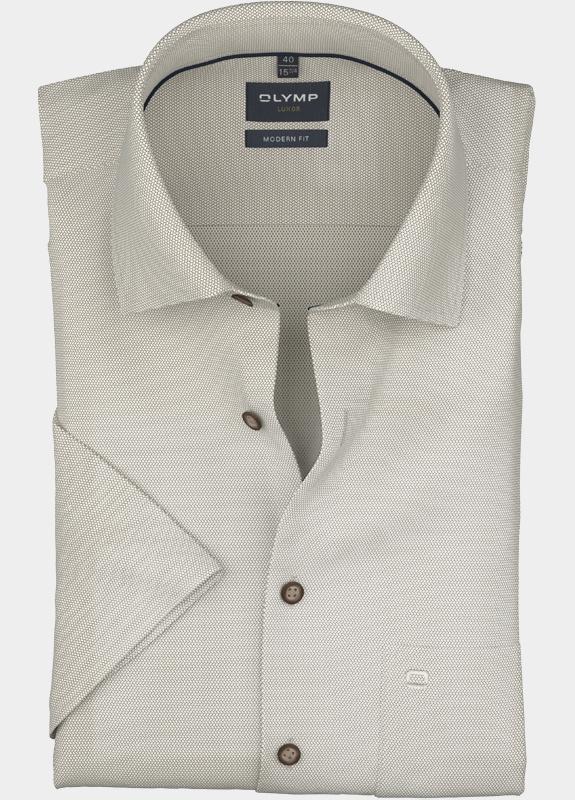 Olymp Zakelijk hemd korte mouw Bruin Luxor 124612/27