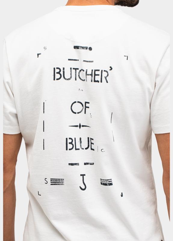 Butcher of Blue T-shirt korte mouw Wit Army Stencil M2612005/112