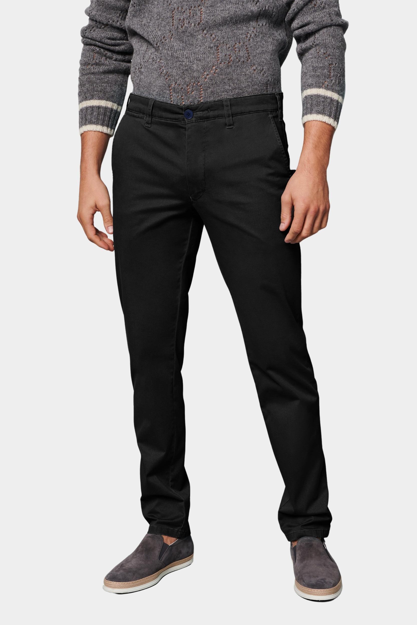 Meyer Katoenen Broek Zwart CHINO Art.9-6001 3649600100/09