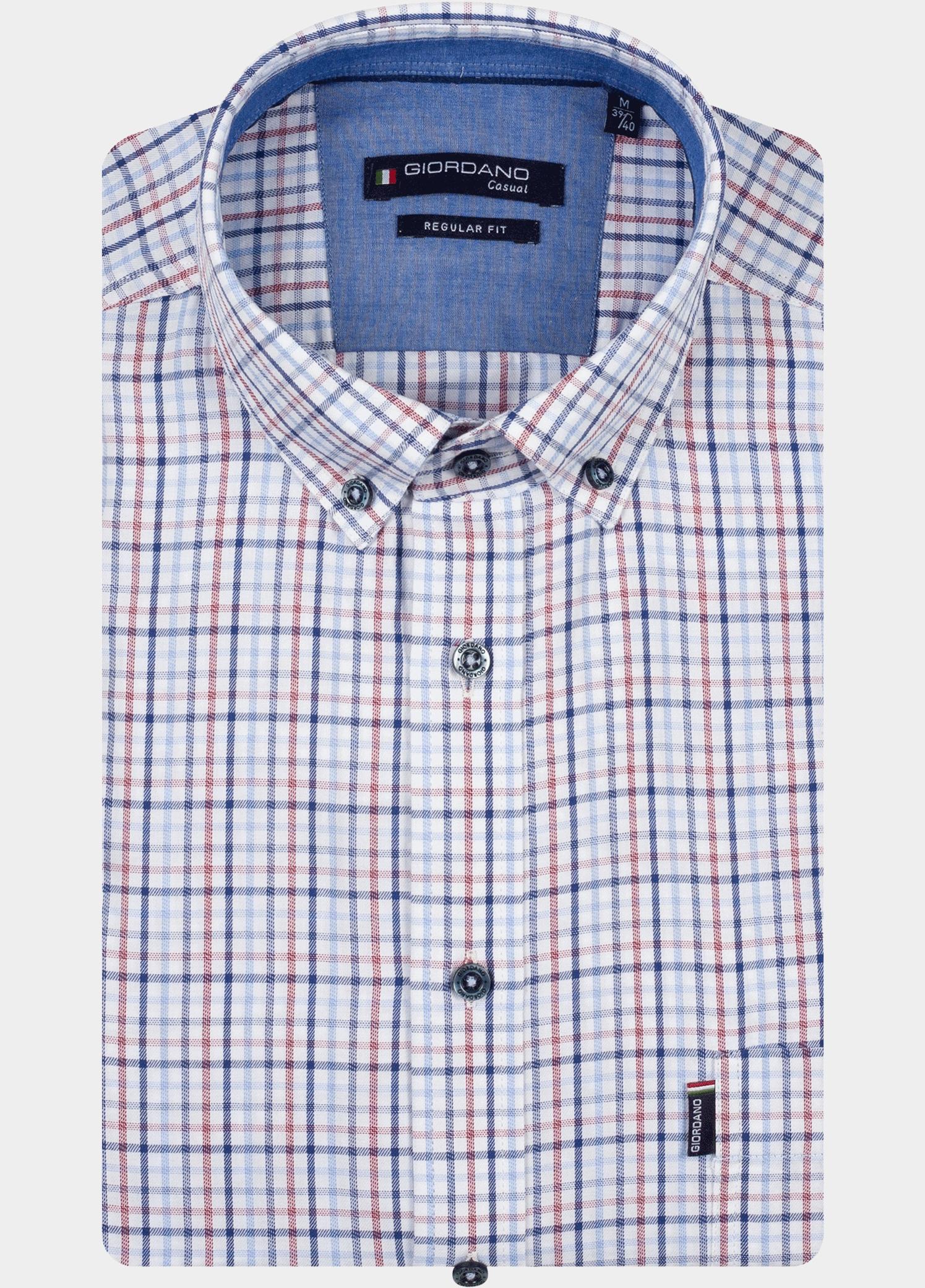 Giordano Overhemd heren Rood Ivy Long Sleeve Button Down C 617113/30