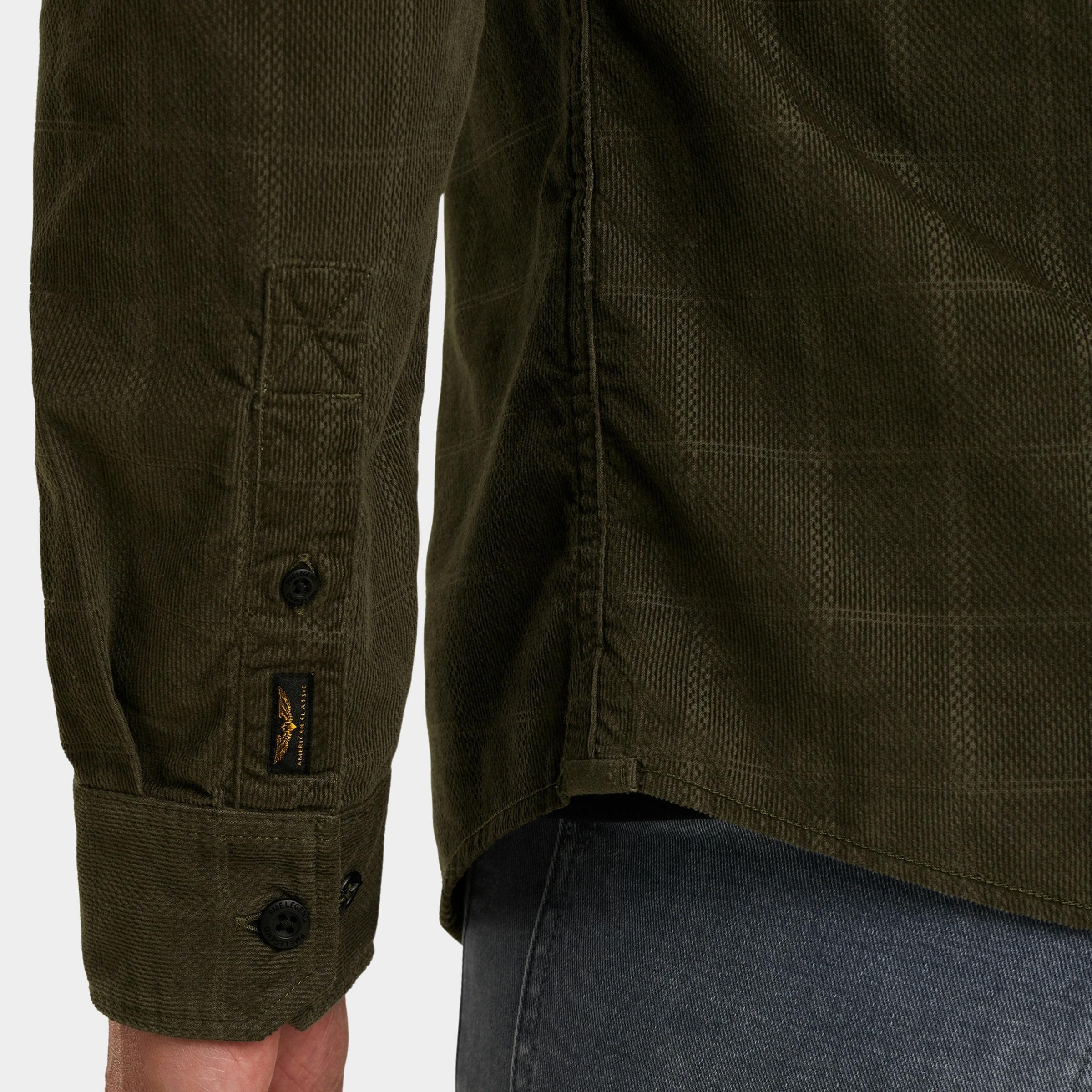PME Legend Overshirt Groen LONG SLEEVE SHIRT Fine Cordur PSI2509242/8039
