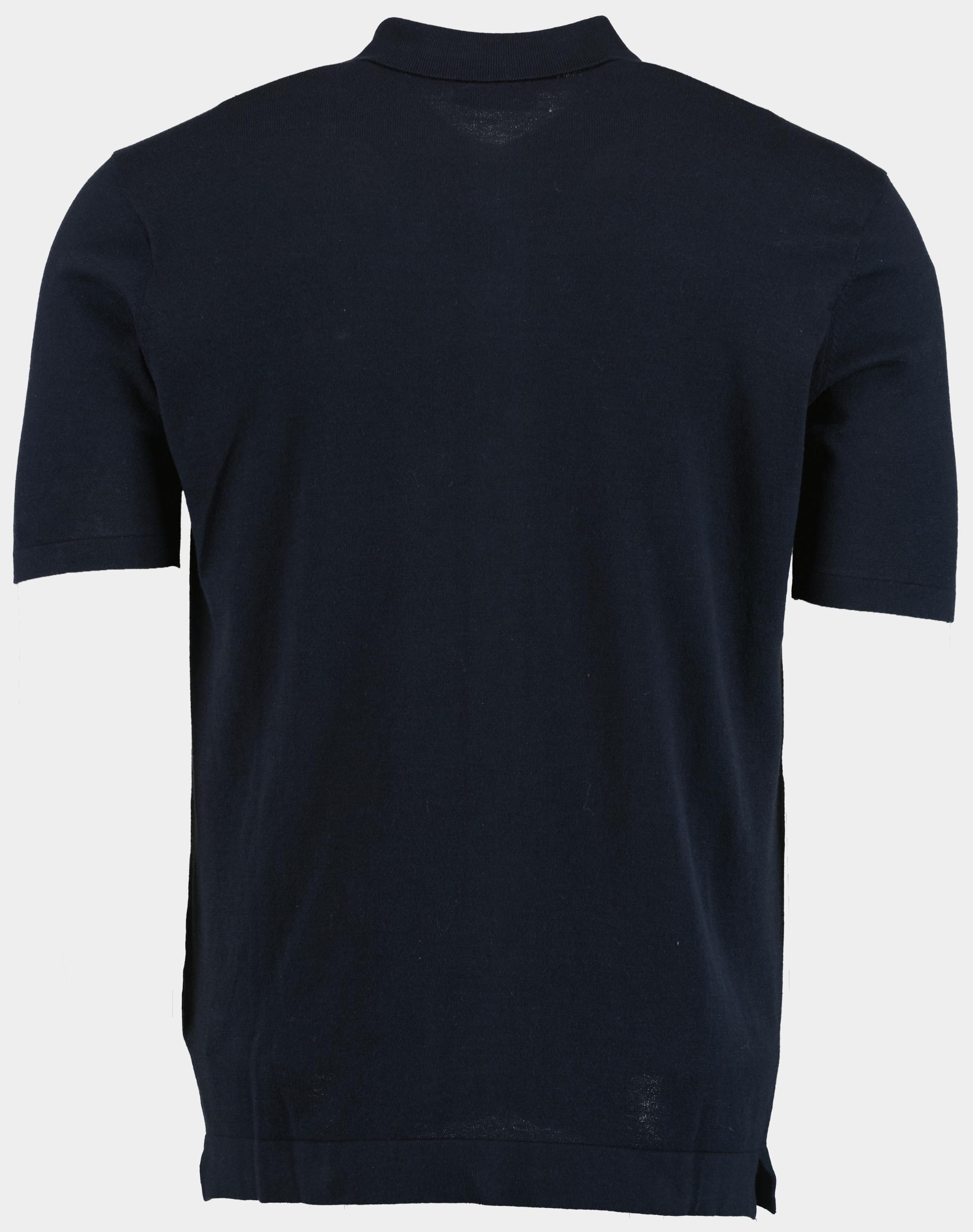 Bos Polo korte mouw Blauw Doorgeknoopte polo 2080125/220 Navy