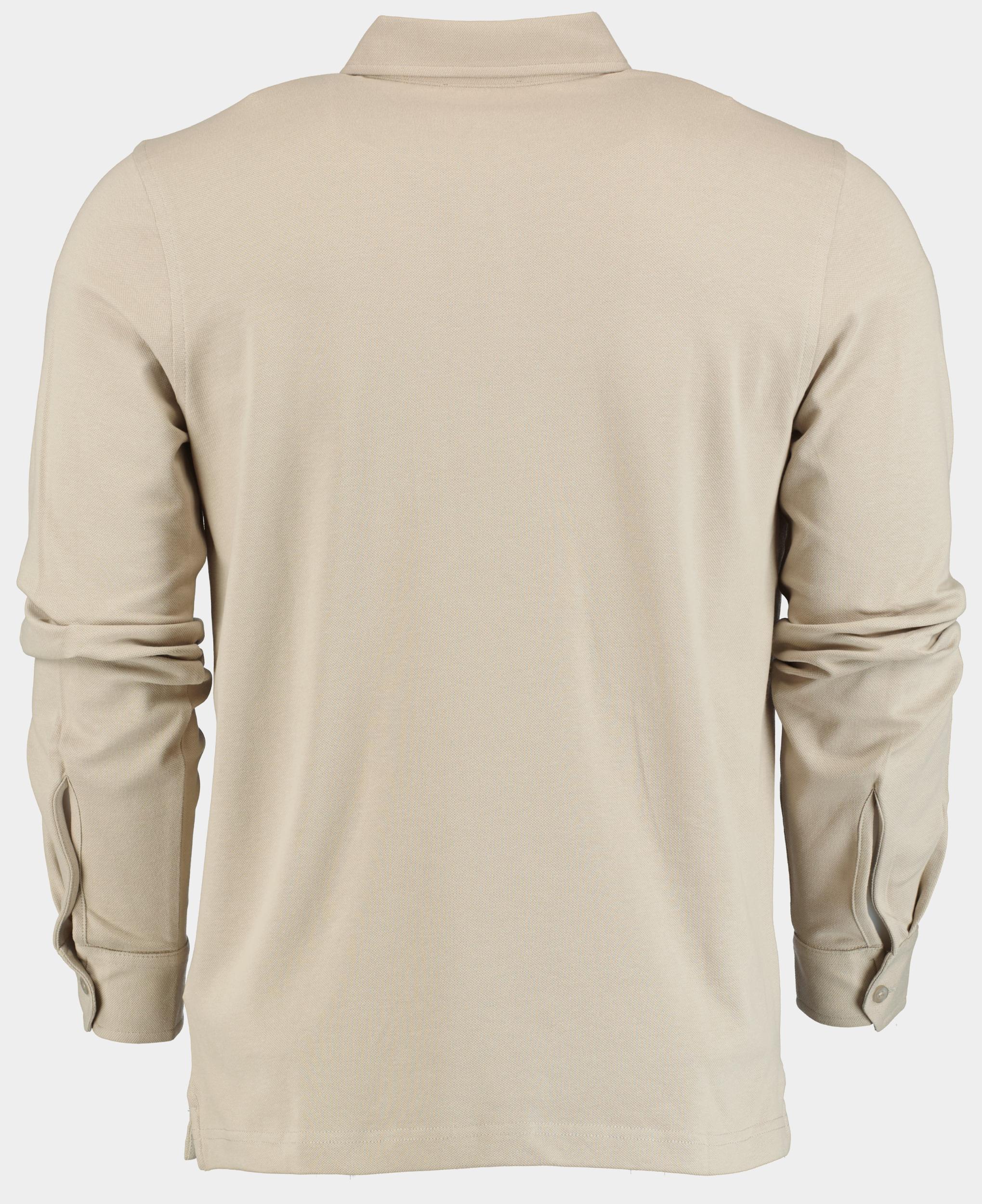 Bos Polo lange mouw Beige Polo LM 2602425/620 Sand