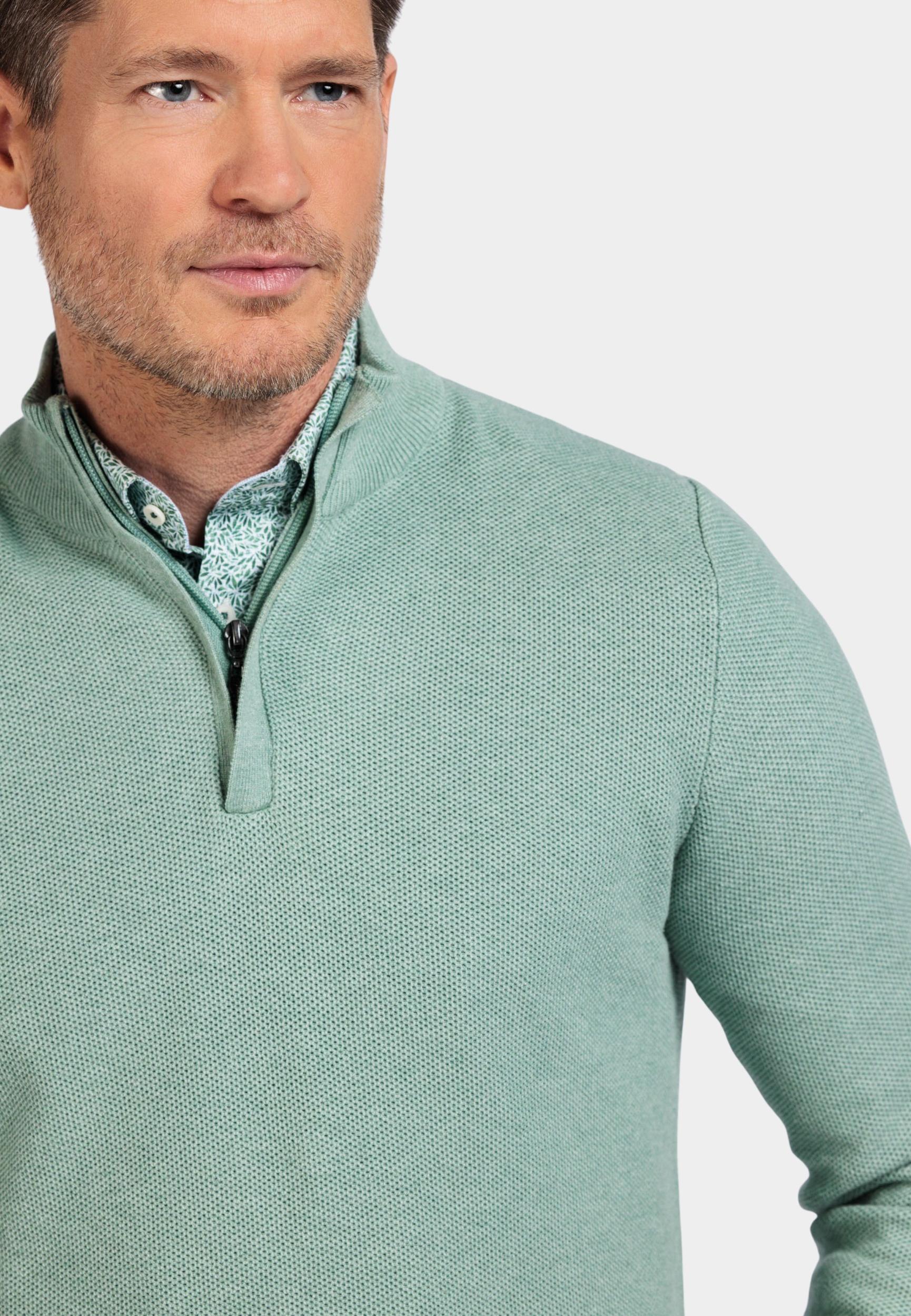 Baileys Half Zip Groen Pullover 1/2 zip  12gg struct 518464/725