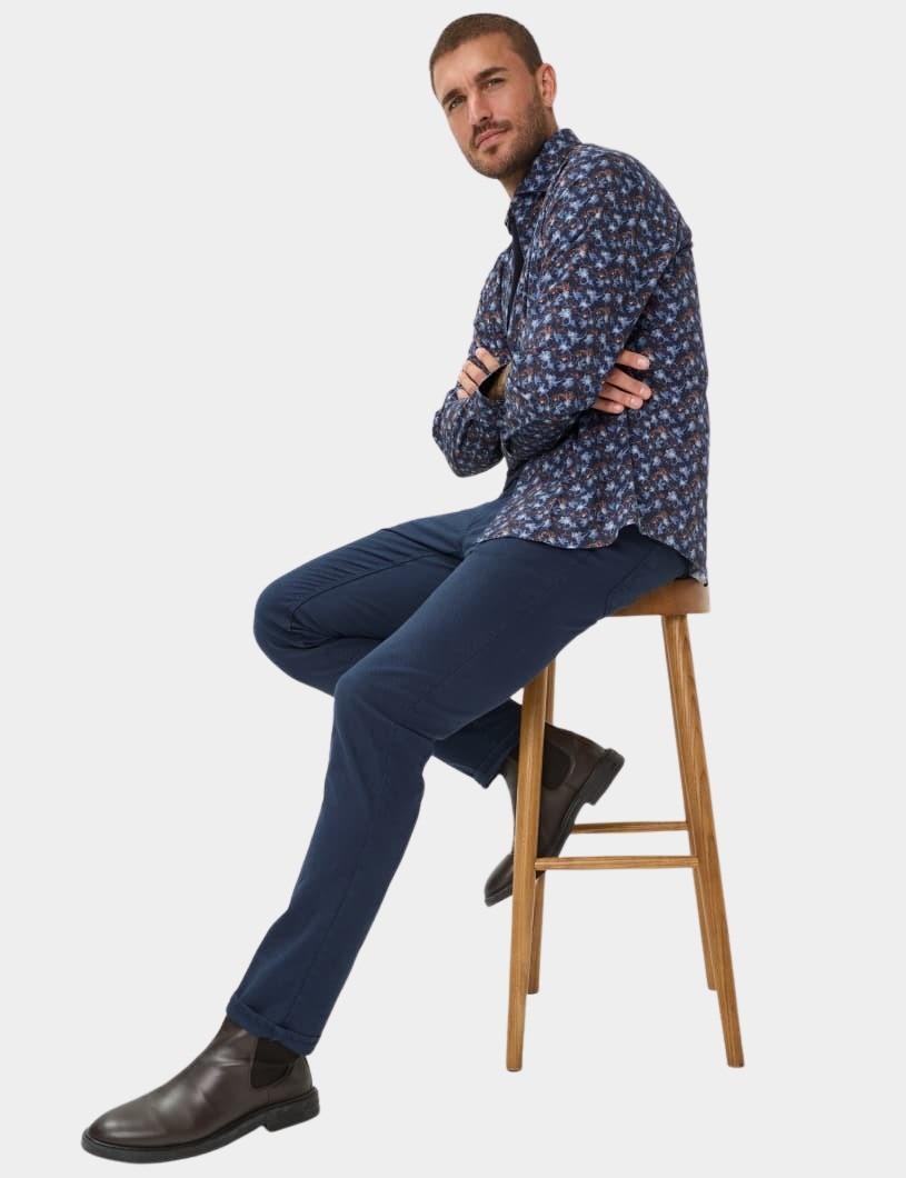 Brax Katoenen 5-Pocket Blauw STYLE.CHUCK 81-3547 07863020/23