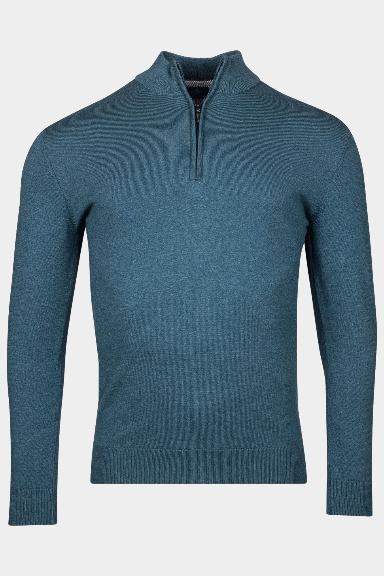 Baileys Half Zip Blauw Pullover 1/2 zip  Pima Cotton 518400/985