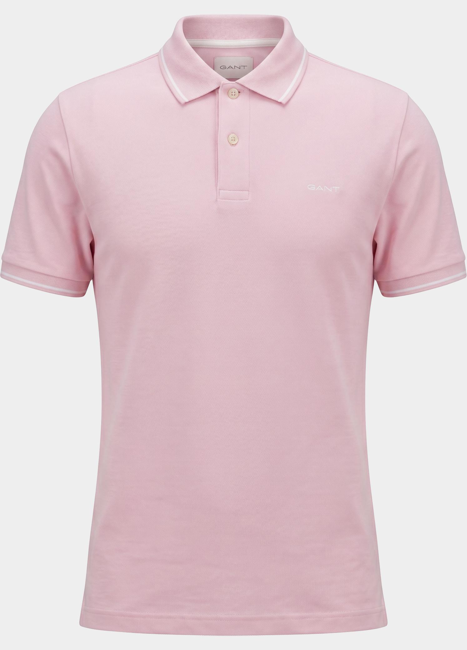 Gant Polo heren Roze Tipped Piqué Polo Shirt 2062034/637