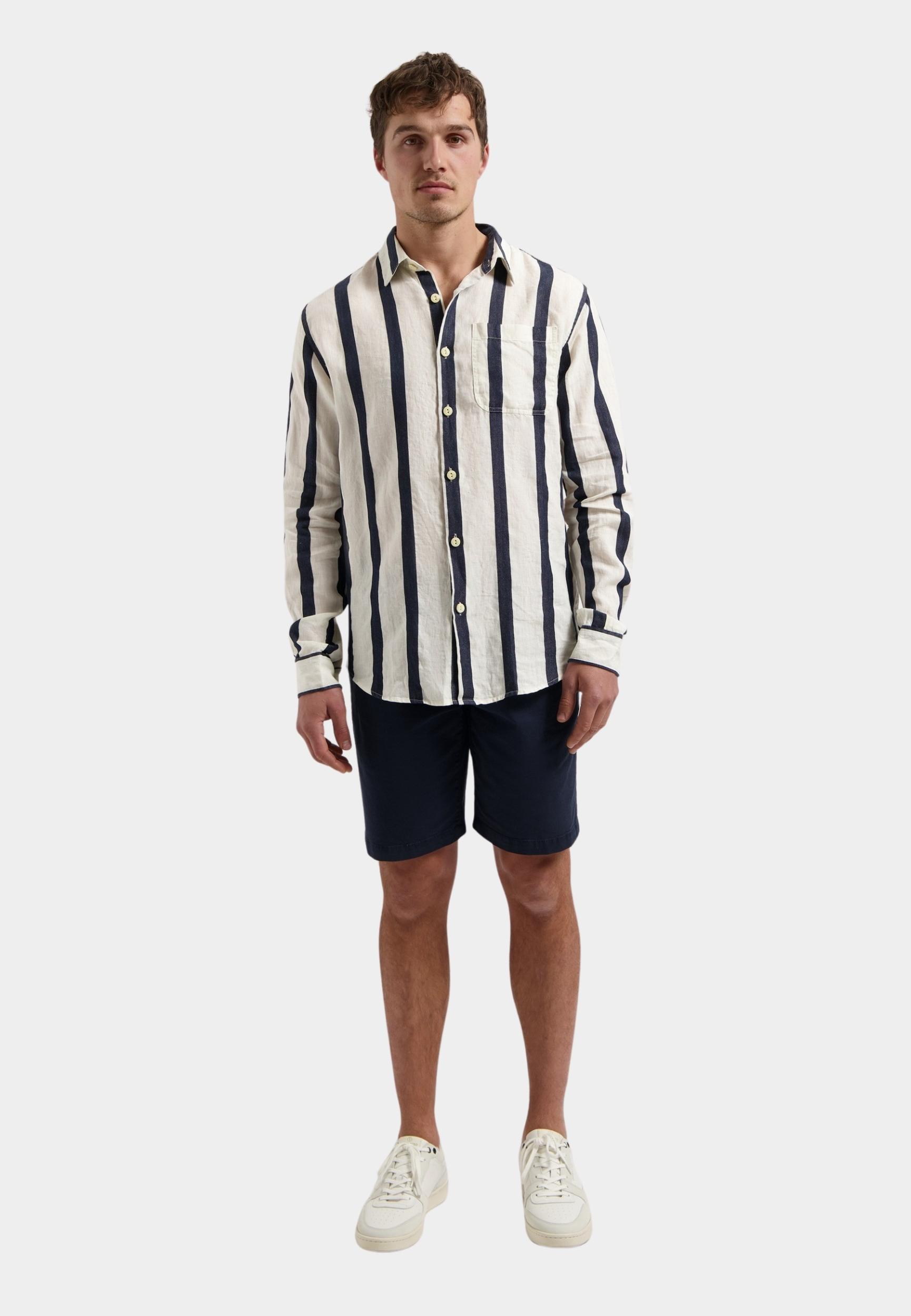 Dstrezzed Casual hemd lange mouw Blauw Miller Shirt 303806-SS25/649