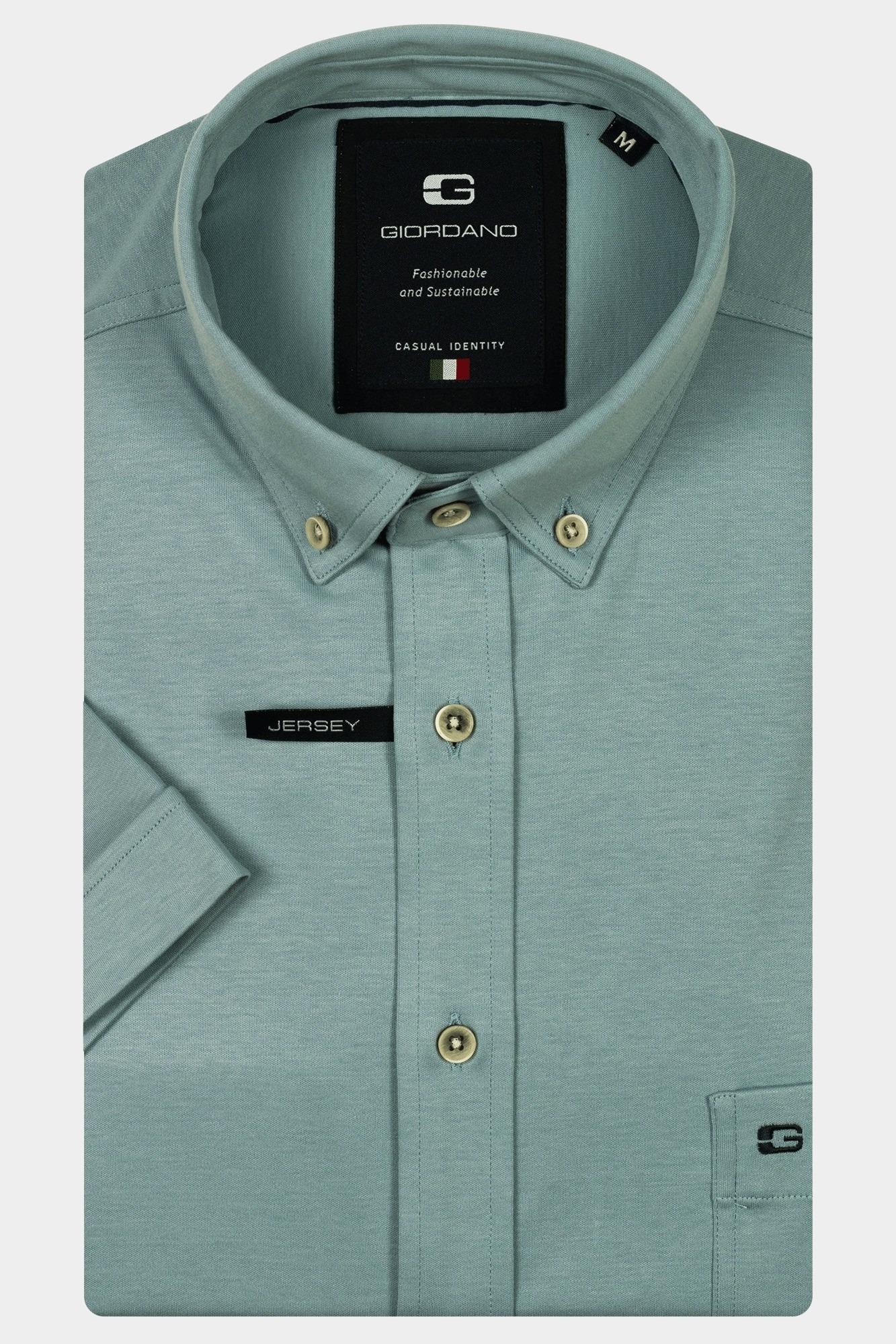 Giordano Casual hemd korte mouw Blauw League short sleeve button do 516078/62