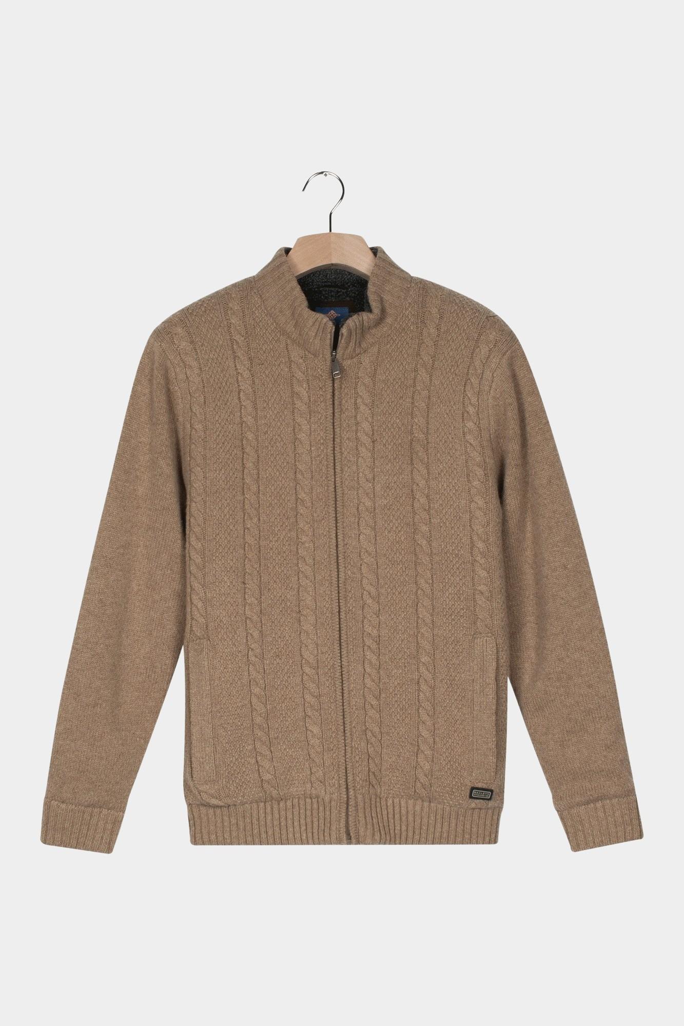 Baileys Vest Bruin Lined Cardigan Zip 522191/865