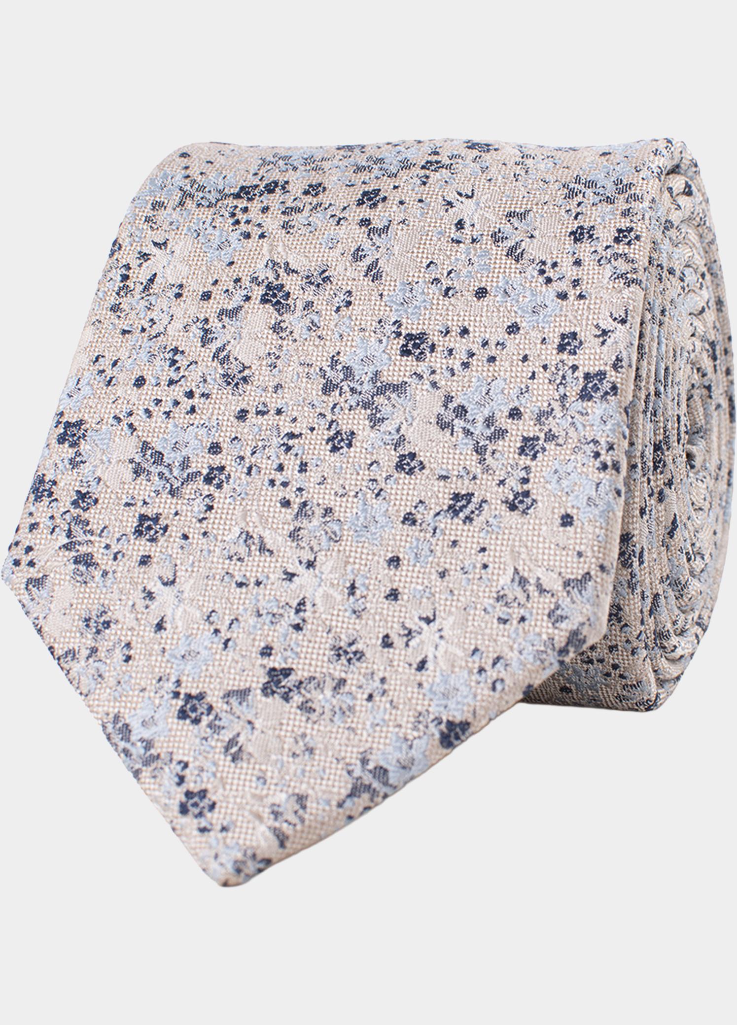 Tresanti Stropdas Blauw GLAUCO with field flowers TRTIKA470/801