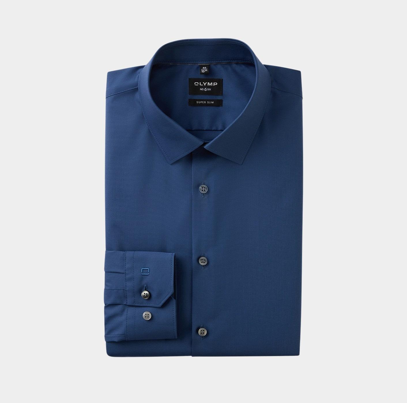 Olymp Business hemd lange mouw Blauw No. Six 046664/13
