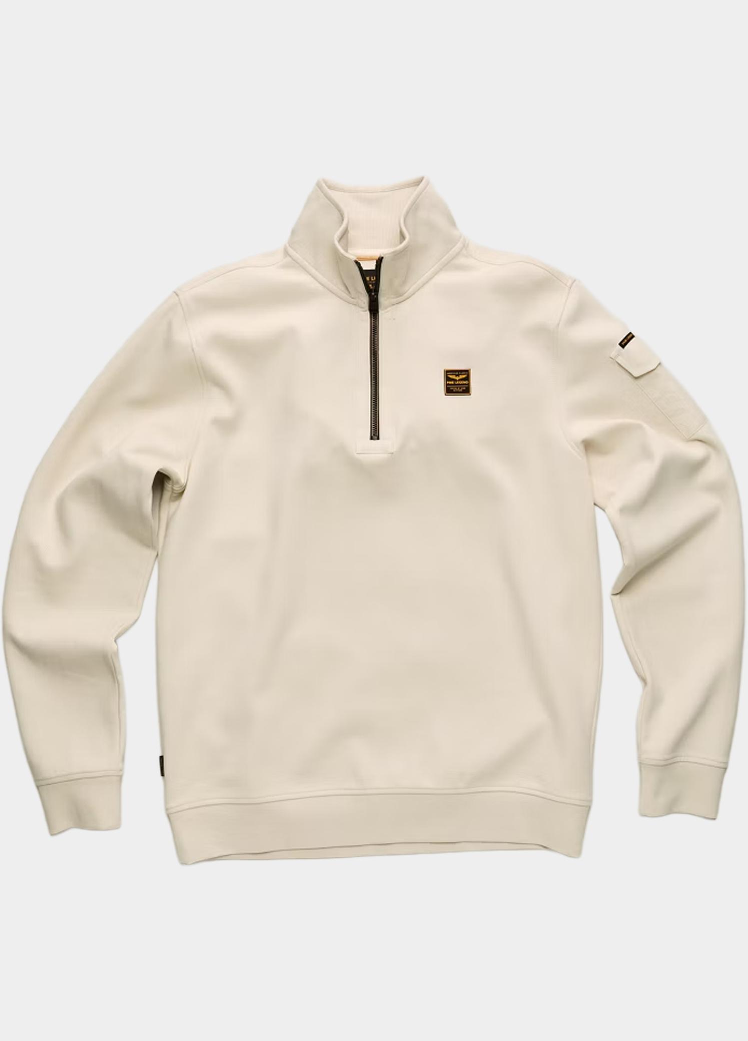 PME Legend Half Zip Beige Half zip collar interlock jer PSW2608423/7013