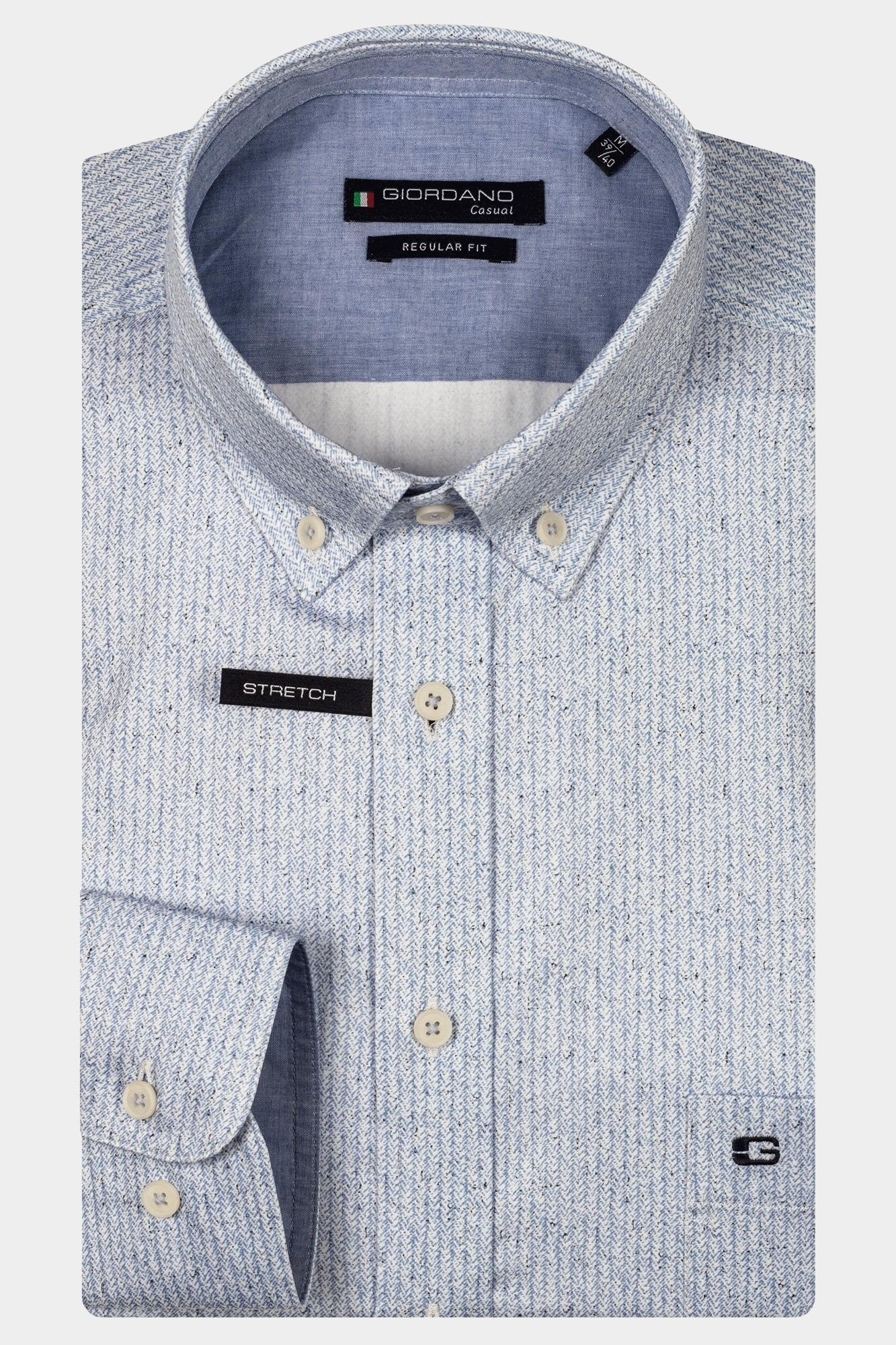 Giordano Casual hemd lange mouw Blauw Ivy Long sleeve button down s 517020/62