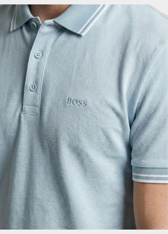 BOSS Orange Polo korte mouw Blauw PeoxfordNew 10256894 01 50507814/458