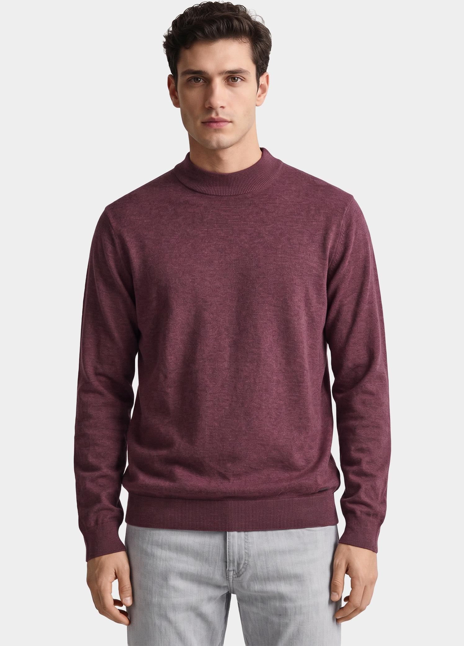 Scotland Blue Coltrui heren Rood Tex Mockneck Pull SPE00005TE06SB/6004
