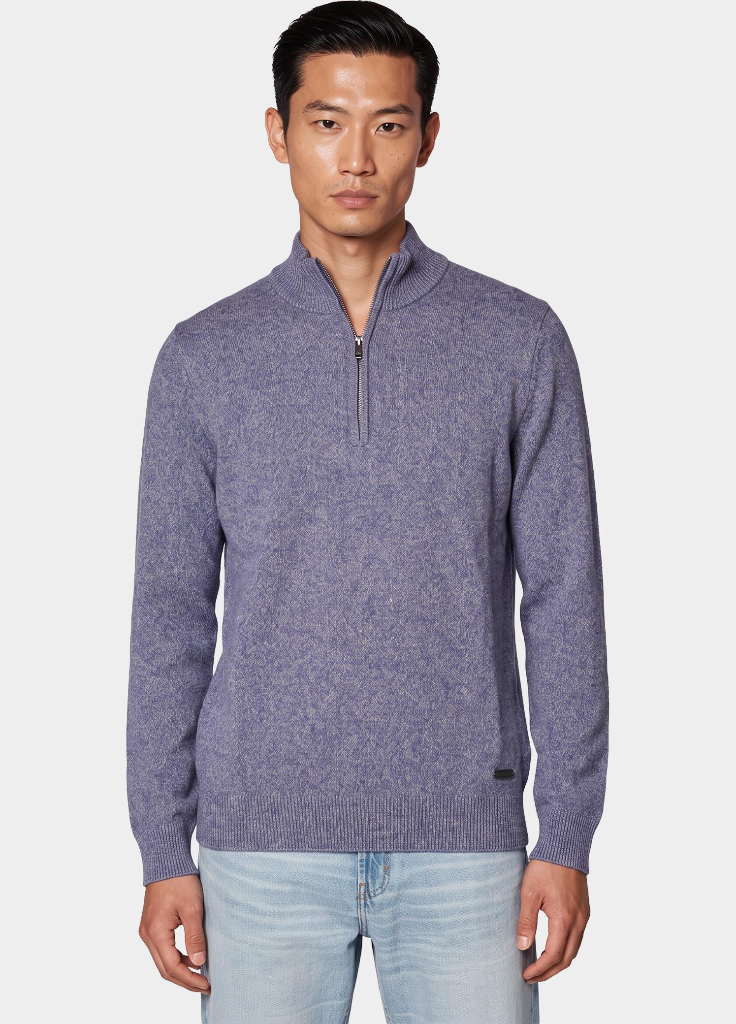 Scotland Blue Half Zip Blauw Whitaker Halfzip Pullover SPE26305WH22SB/4001