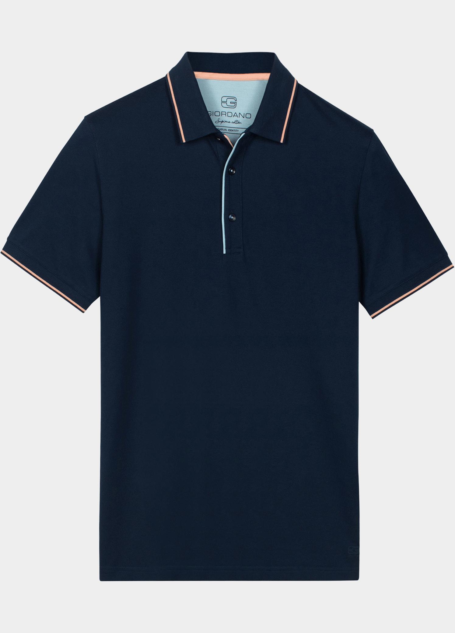 Giordano Polo heren Blauw Torino Short Sleeve Polo Two- 616552/69