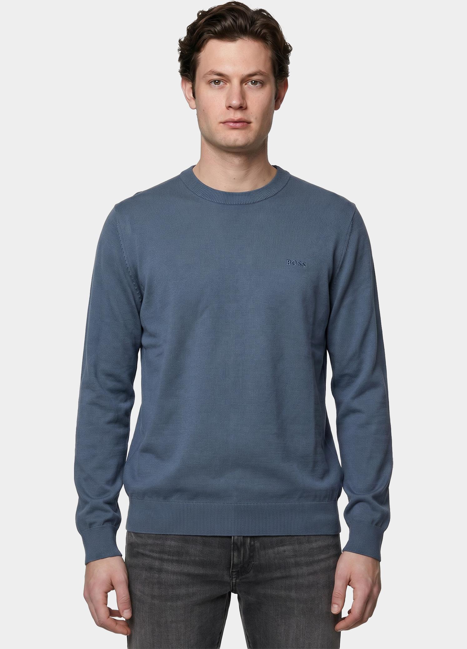 BOSS Black Pullover heren Blauw Upacas-L 10277287 01 50556344/468