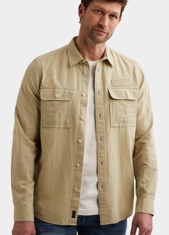 PME Legend Casual hemd korte mouw Groen Short Sleeve Shirt Mattweave PSIS2604214/6123