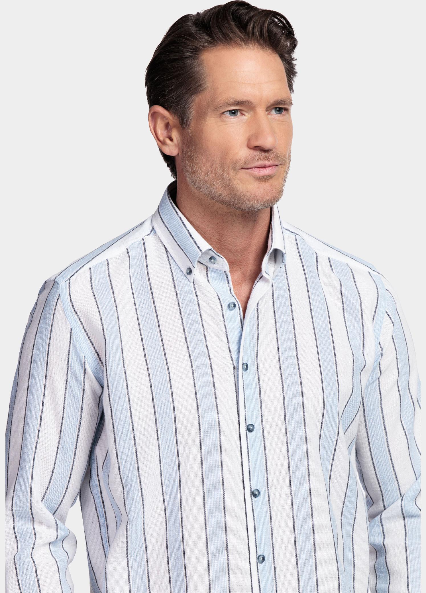 Giordano Overhemd heren Blauw Loretto Long Sleeve Button Do 617826/60