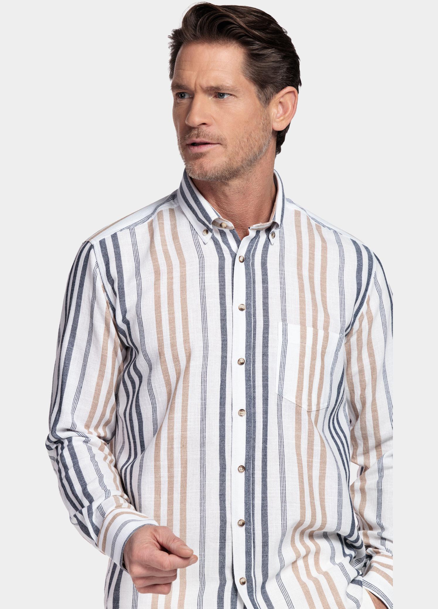 Giordano Overhemd heren Blauw Ivy Long Sleeve Button Down S 617109/60