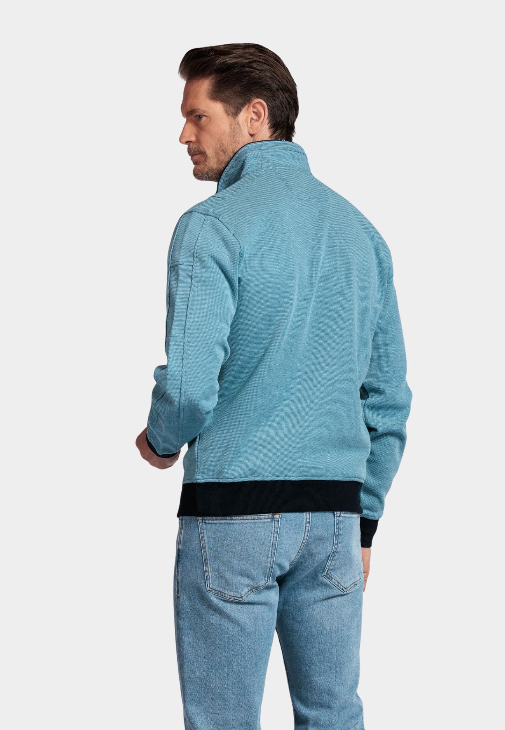 Baileys Half Zip Blauw Sweatshirt 1/2 zip -Sleeve po 513198/98
