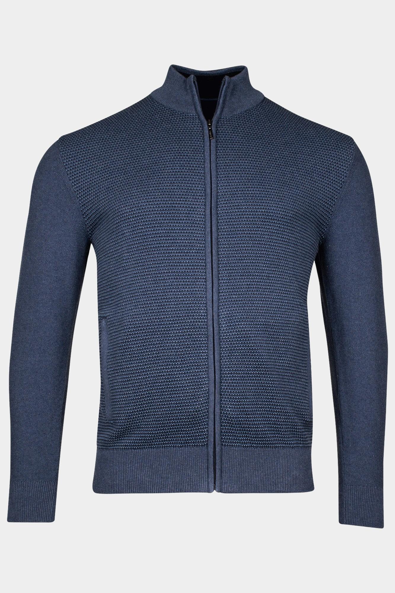 Baileys Vest Blauw Cardigan Zip 12gg structure k 512061/675
