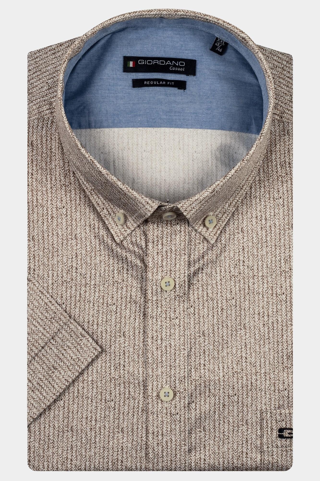 Giordano Casual hemd korte mouw Bruin League short sleeve button do 516020/80